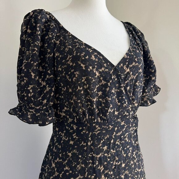 ba&sh Eden Bleunuit floral printed wrap midi dress size S or US 4 - Picture 3 of 9